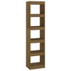 vidaXL Bokhylla/Rumsavdelare honungsbrun 40x30x167,5 cm massiv furu