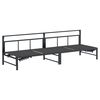 vidaXL Solstol f&ouml;r 3 personer Svart 200 x 62 x 59 cm Textilene