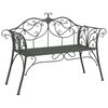 vidaXL Tr&auml;dg&aring;rdsb&auml;nk 2-Antal sittplatser 130 x 47 x 90 cm St&aring;l