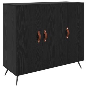 vidaXL Sideboard Svart Ek 89,5 x 34 x 80 cm Konstruerat tr&auml;