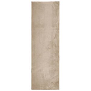 vidaXL Mjuk matta HUARTE med kort lugg tv&auml;ttbar sandbeige 80x250 cm