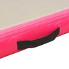vidaXL Uppblåsbar gymnastikmatta med pump 700x100x10 cm PVC rosa