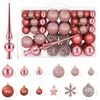 vidaXL Julbollset 111 st Rosenrosa 6 cm Polystyren