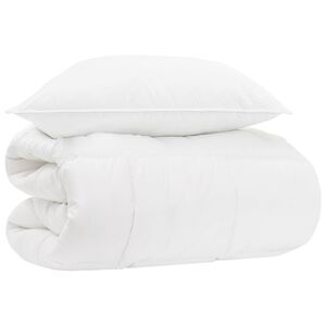vidaXL T&auml;ckeset 2 st 135 x 200 cm Alla &aring;rstider Bambu Vit