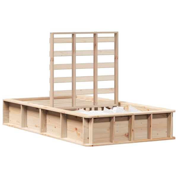 vidaXL S&auml;ngram Vaxbrun 75 x 190 cm Massiv furu