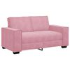 vidaXL Soffa 2-sits rosa 120 cm sammet