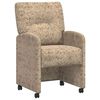 vidaXL Matstolar med hjul med hjul 2 pcs Ljusgr&aring; 57 x 67 x 95 cm