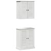 vidaXL Badrumsm&ouml;belset 2 st Vit och antikvit 67,5 x 34 x 80 cm