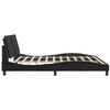 vidaXL Bed Frame without Mattress "Zadar" Black 200x200 cm Faux Leather