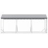 vidaXL Hundg&aring;rd med tak silver 2x6x2,5 m galvaniserat st&aring;l