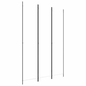 vidaXL Rumsavdelare 3 paneler vit 150x220 cm tyg