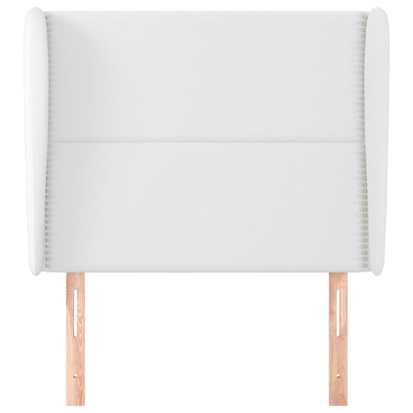 vidaXL S&auml;nggavel med kanter vit 103x23x118/128 cm konstl&auml;der