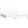 vidaXL Sängram vit massiv furu 180x200 cm