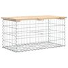 vidaXL Trädgårdsbänk gabion-design 83x44x42 cm massiv furu