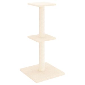 vidaXL Kl&ouml;str&auml;d med sisalpelare gr&auml;ddvit 73 cm