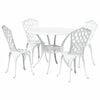 vidaXL Tr&auml;dg&aring;rdsm&ouml;belset 5 st Vit Aluminium