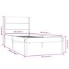 vidaXL Sängram utan madrass 100x200 cm massiv furu