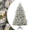 vidaXL Konstgjord julgran 270 cm 300 LED-lampor Varmvit PVC och st&aring;l