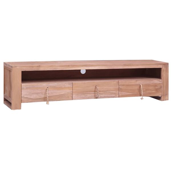 vidaXL TV-bänk 140x30x35 cm massiv teak