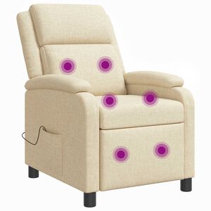 vidaXL Massagef&aring;t&ouml;lj Gr&auml;ddvit Tyg