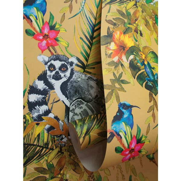 DUTCH WALLCOVERINGS Tapet Lemur ockra