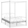 vidaXL S&auml;nghimmel utan madrass vit 160x200 cm metall