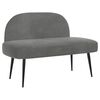 vidaXL Kl&auml;dd b&auml;nk med ryggst&ouml;d M&ouml;rkgr&aring; 110 x 60 x 76 cm Sammet