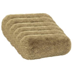 vidaXL Kudde med kudde HEERLEN 6 st Ljusgr&aring; PV Fleece