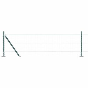 vidaXL St&auml;ngselpost med betongbas 26 st Gr&ouml;n 50 cm Pulverlackerat st&aring;l