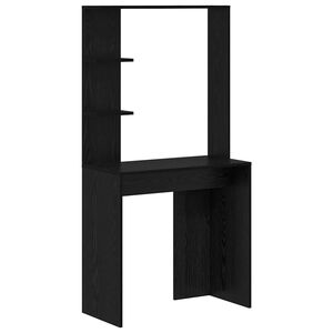vidaXL Skrivbord Svart Ek Konstruerat tr&auml; 78,5 x 37 x 154,5 cm