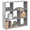 vidaXL Bokhylla/Rumsavdelare betonggr&aring; 102x29x103,5 cm konstruerat tr&auml;