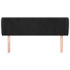 vidaXL S&auml;nggavel med kanter svart 147x23x78/88 cm sammet