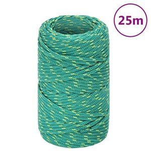 vidaXL B&aring;tlina gr&ouml;n 2 mm 25 m polypropen