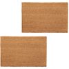 vidaXL D&ouml;rrmattor 2 st kokosfiber 24 mm 40x60 cm naturlig