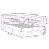 vidaXL S&auml;ng med bokhylla utan madrass 120x200 cm massiv furu