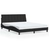 vidaXL Bed Frame without Mattress "Hanko" Black 160x200 cm Velvet