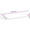 vidaXL Bordsskiva 100x50x2 cm massiv ek oval