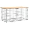 vidaXL Trädgårdsbänk gabion-design 83x44x42 cm massiv furu