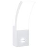 vidaXL Utomhusv&auml;gglampa LED med sensor vit gjuten aluminium