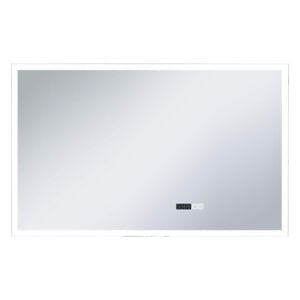 vidaXL Badrumsspegel LED med touch-sensor och tidsdisplay 100x60 cm