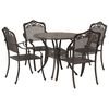 vidaXL Tr&auml;dg&aring;rdsm&ouml;belset 5 pcs Brons Aluminium
