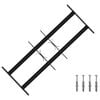vidaXL S&auml;kerhetsgaller f&ouml;r F&ouml;nster med 2 Korsk&aring;por 3 pcs 43-74 cm