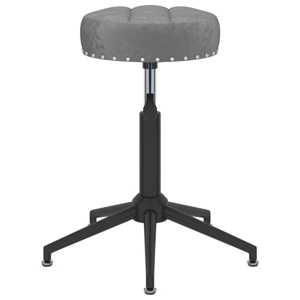 vidaXL Snurrbar kontorsstol m&ouml;rkgr&aring; sammet