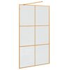 vidaXL Walk-in Duschv&auml;gg Guld 115 x 195 cm h&auml;rdat glas
