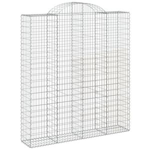 vidaXL Gabion b&aring;gformad 200x50x220/240 cm galvaniserat j&auml;rn