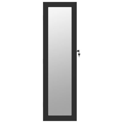 vidaXL Spegelskåp svart väggmonterat 30x8,5x106 cm