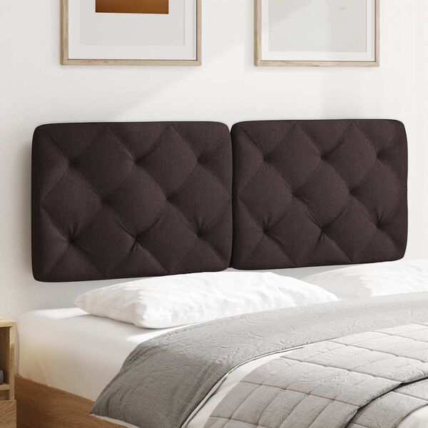vidaXL Headboard Cushion Dark Brown 140 cm Fabric