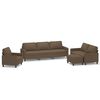 vidaXL Soffgrupp med dynor 4 delar Brun tyg