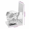 vidaXL Bokstöd 2 pcs Silver 8 x 12 x 16.5 cm Aluminium