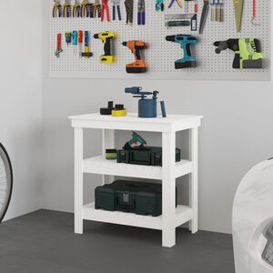vidaXL Skob&auml;nk vit 78,5x50x80 cm massiv furu